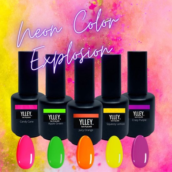 Laylek Color YLLEY - Neon Color Explosion - Gellak - Neon kleuren - Manicure | bol