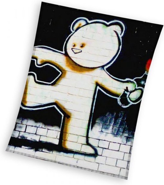 Warm World Fleecedeken - Glow in the dark sterren - Grijs - 127 x 152 cm
