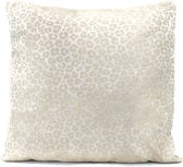 Skinsbynature luxe sierkussen Castelleone panterprint zilver 45 x 45 cm