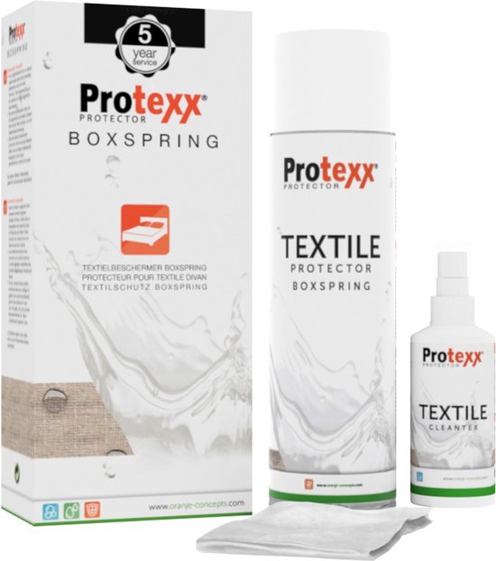 Protexx Textile Protector and Cleantex Set - Spray textile pour meubles - Nettoyage et protection