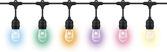 WiZ Lichtsnoer voor Buiten - Slimme LED-Verlichting - Gekleurd en Wit Licht  - Wi-Fi LED 15x8W/120lm