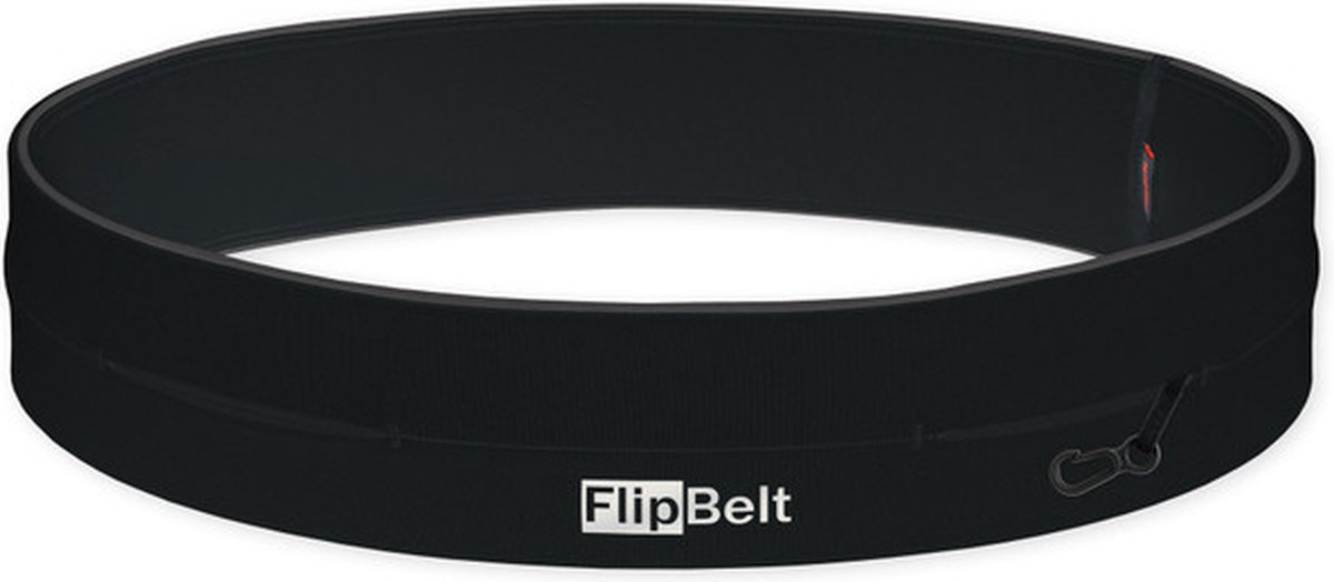 FlipBelt Classic - Running Belt – Hardloopriem voor Telefoon, Water en Meer – Unisex – Zwart - XS