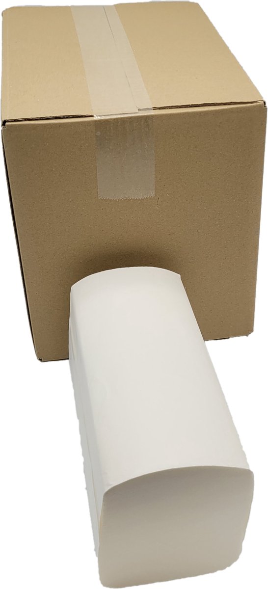 Papieren Handdoeken 4000 Stuks - 2 Laags V-Vouw - 25x23cm - Hygiënisch
