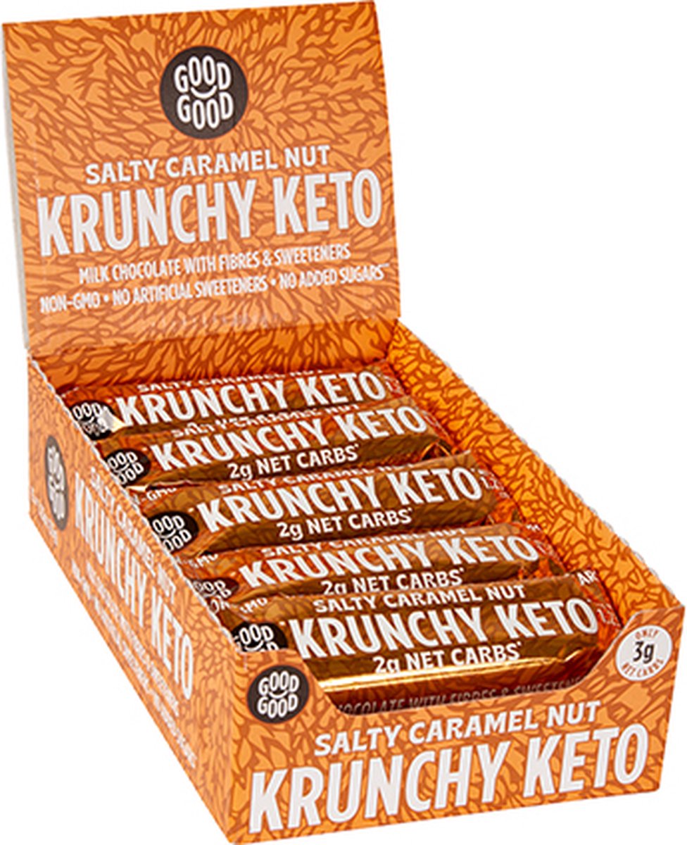 Goedkoopste Good Good - Krunchy Keto Bar Salty Caramel Nut