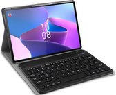 Lenovo Tab P11 Pro Gen 2 Toetsenbord Hoes hoesje - Just in Case - Effen Zwart - Kunstleer