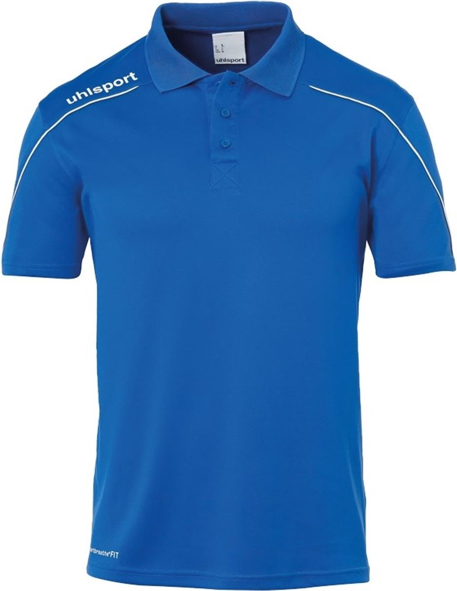 Uhlsport Stream 22 Polo Heren - Royal / Wit | Maat: XL
