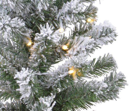 Kunstboom/kunst kerstboom met sneeuw en licht 90 cm - Kunst... | bol.com