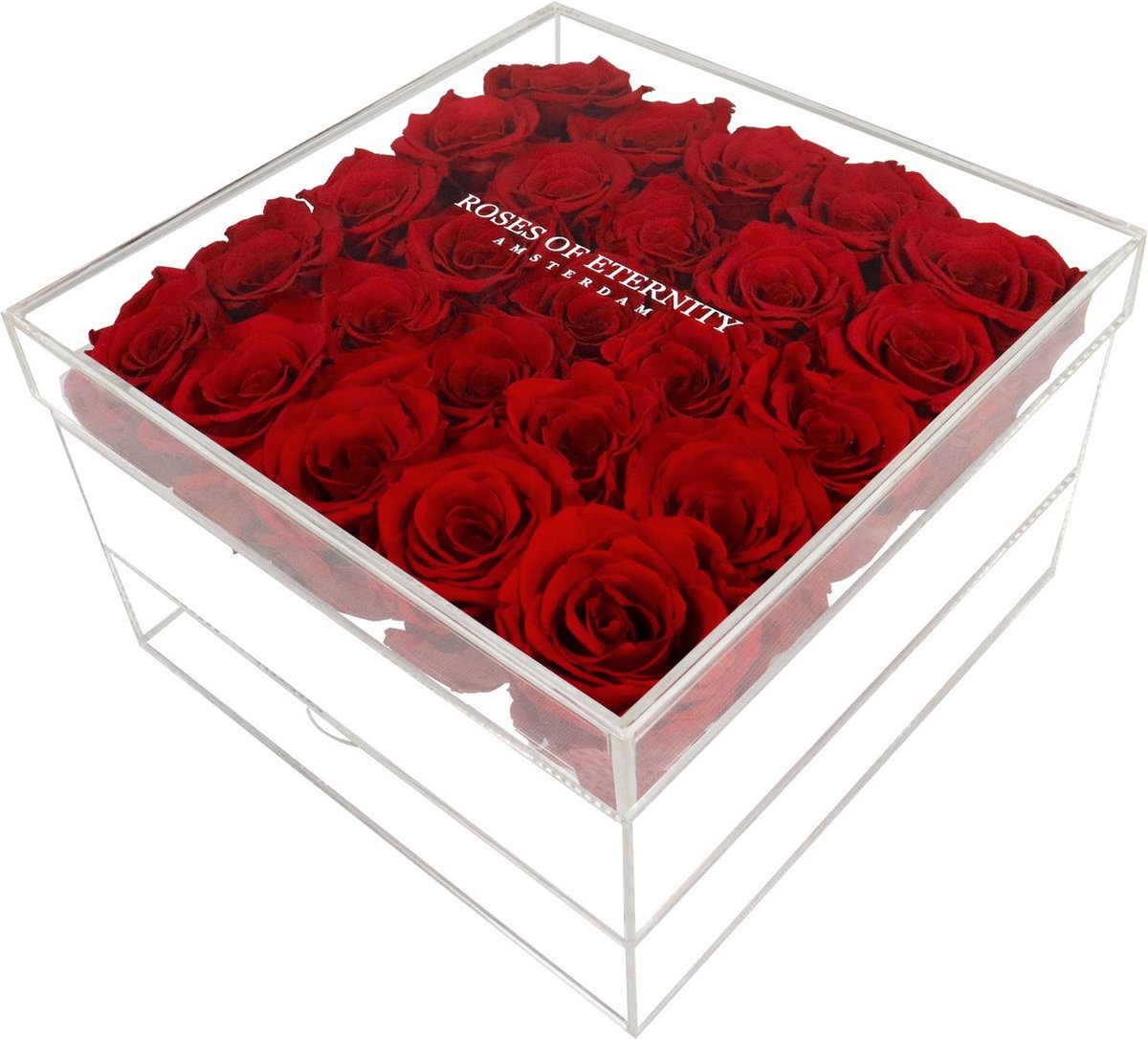 Roses of Eternity - 3 Jaar houdbare rode rozen & sieradendoos - flowerbox - Valentijn - Moederdag - Romantisch Liefdes Moederdag cadeautje - Cadeau voor vrouw, vriendin, haar - huwelijk - Valentijn - Kerst - rood