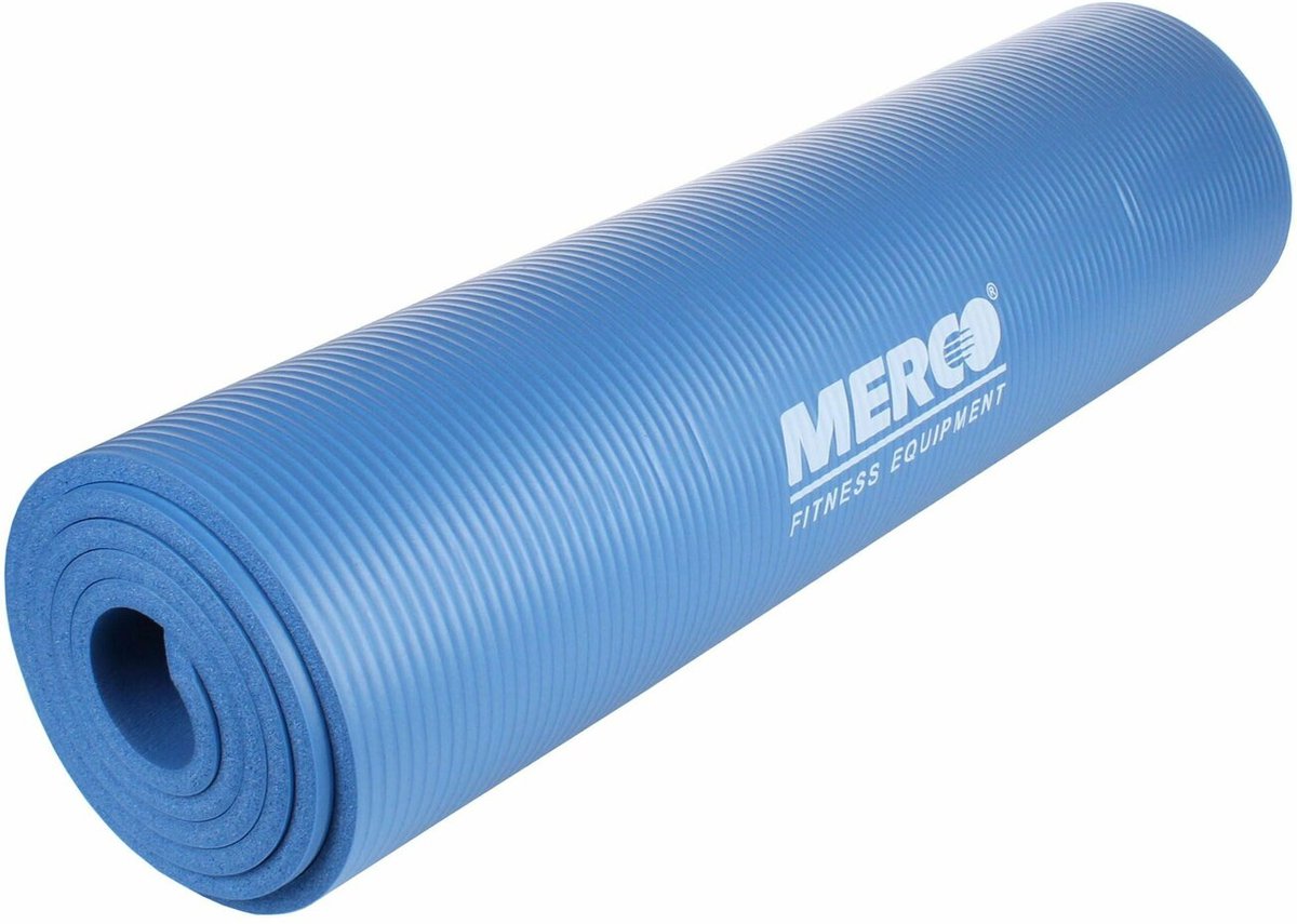 Merco - Yogamat - NBR 10 Fitness mat - met draagriem - Blauw