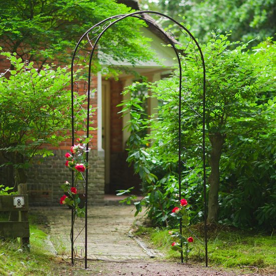 Nature Arche de jardin 100x37x230 cm métal noir | bol.