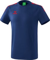 Erima Essential 5-C T-Shirt New Navy-Rood Maat M