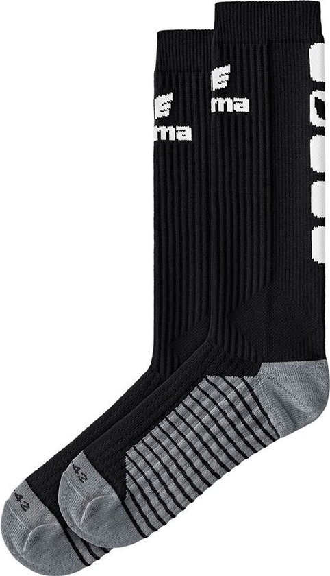 Erima Classic 5-Cubes Sock Long - Zwart / Wit - taille 31-34