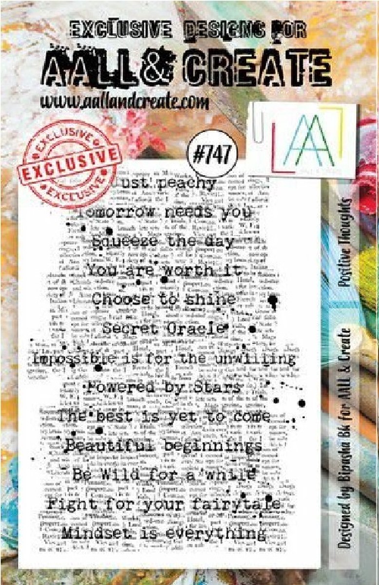 Aall & Create clearstamp A6 - Positive thoughts