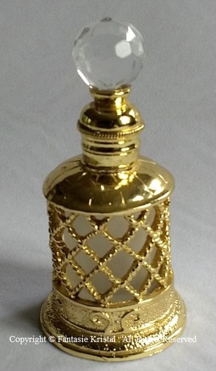 Parfumfles met metaal goud
