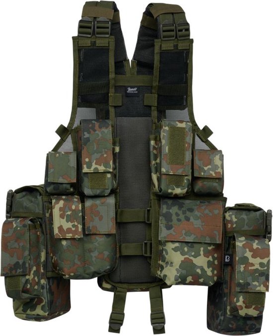 Urban Classics Tactical vest Basic flecktarn one size Groen