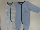 Noukie's - Lot de 2 - Pyjamas - Garçon - Paco - Blauw - Katoen - 3 mois 62