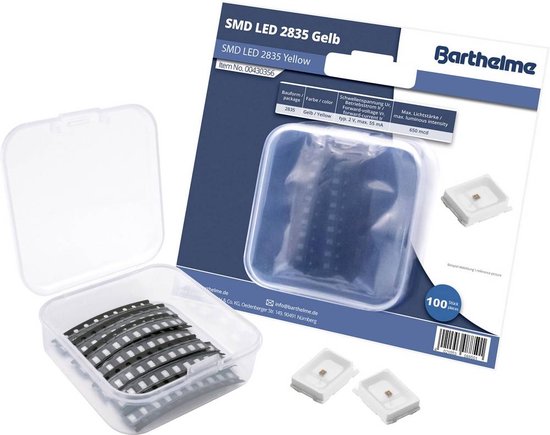 Barthelme SMD-LED-set 2835 Geel 650 mcd 120 ° 55 mA 2 V Bulk