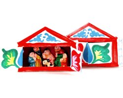 Kerststalletje in liciferdoosje