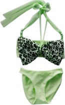 Maat 92 Bikini zwemkleding NEON Groen met dierenprint badkleding baby en kind fel groen zwem kleding tijgerprint