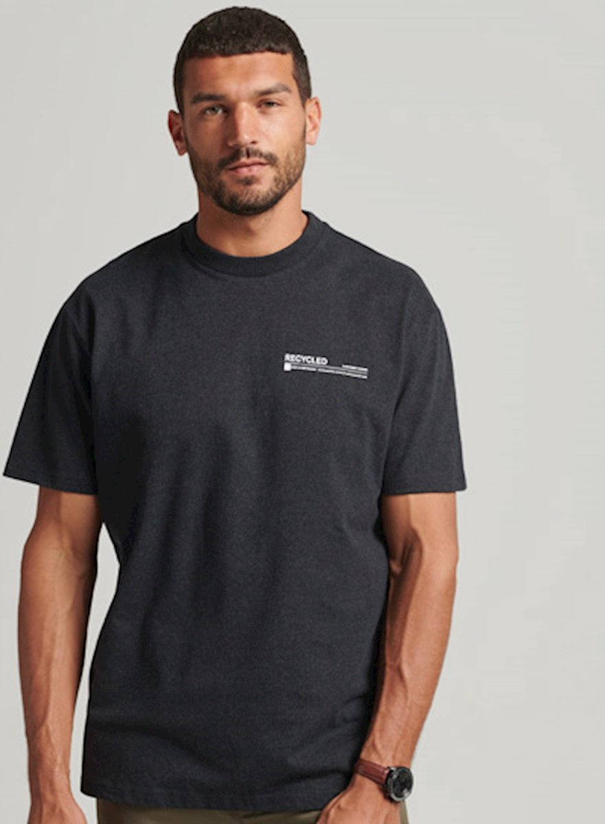 Superdry Heren tshirt Recycled Micro Top T-shirt 7hj – Phantom Marl