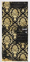 Deursticker Zwart - Ornament - Goud - 80x205 cm - Deurposter