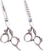 Achilles® Blue Diamond Kappersschaar Set - Complete Kappersset - Hair Scissors - Coupeschaar