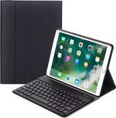 Hoes Geschikt voor iPad 10.2 2020 Hoes Toetsenbord Hoesje Keyboard Case Cover - Hoesje Geschikt voor iPad 8 Hoes Toetsenbord Case - Zwart.