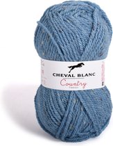Cheval Blanc Country Tweed wol en acryl garen - blauw turkoois (021) - 1 bol van 50 gram - pendikte 4 - 4,5 mm.