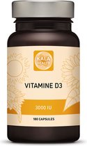 Vitamine D3 75mcg - 180 capsules - Draagt bij aan onderhoud van de Spierfunctie en Botten - Kala Health