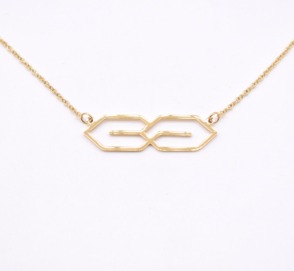 Ketting met oneindigheidsteken goud verguld - Halsketting Infinity van Sophie Siero - Cadeauverpakking - Sieraad