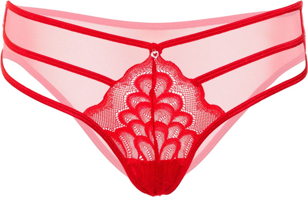 Lace string with straps