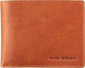 Maverick - new man - portomonnee - billfold - RFID -  Volnerf rundslleder - cognac