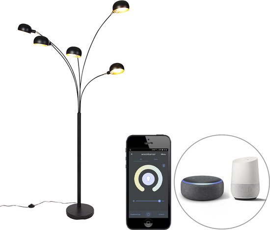 QAZQA staande buitenlamp Malios 1-lichts 60W E27 donkergrijs staal 80 cm kopen? Buitenlampen