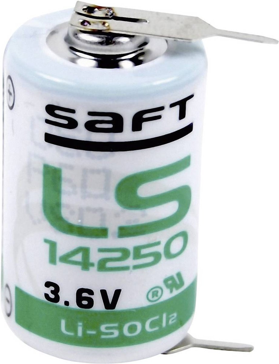 Saft LS 14250 2PF Speciale batterij 1/2 AA U-soldeerpinnen Lithium 3.6 V 1200 mAh 1 stuk(s)
