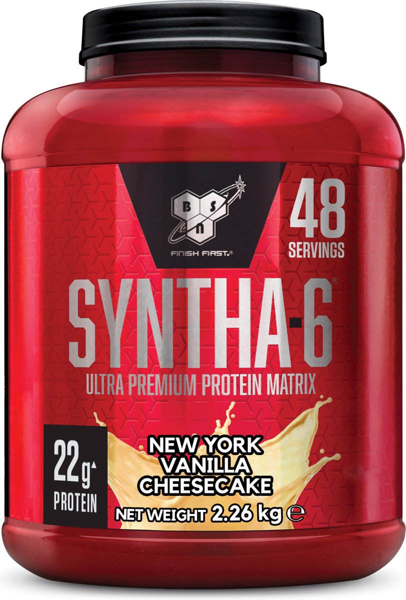 BSN Syntha-6 Protein Eiwitshake - Proteine Poeder New York Vanilla Cheesecake - Premium Whey Protein - 2260 gram (48 shakes)