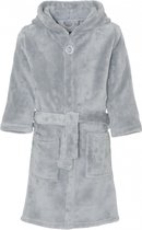 Playshoes - Fleece badjas met capuchon - Grijs - maat 98-104cm