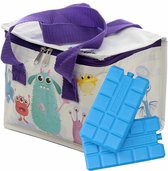 Puckator Kleine lunch koeltas met 2x koelelement - Monstarz print - 4,7 liter