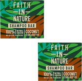 FAITH IN NATURE - Shampoo Bar Coconut & Shea Butter - 2 Pak
