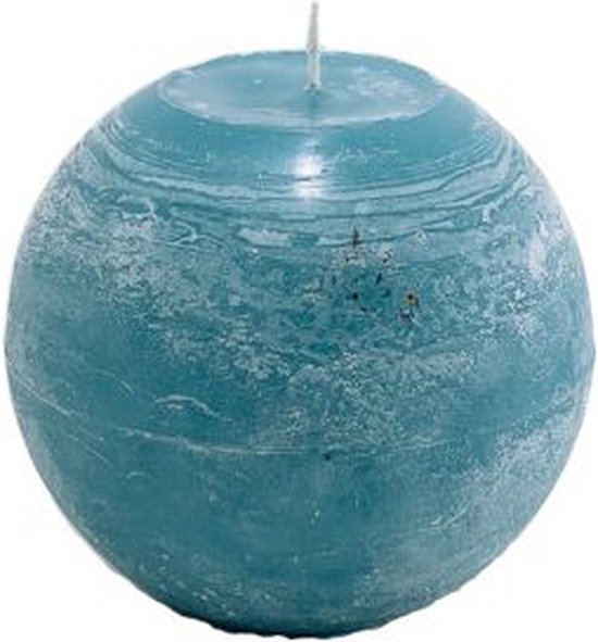 Bougie boule - bleu clair - diamètre 12 cm - paraffine - lot de 3