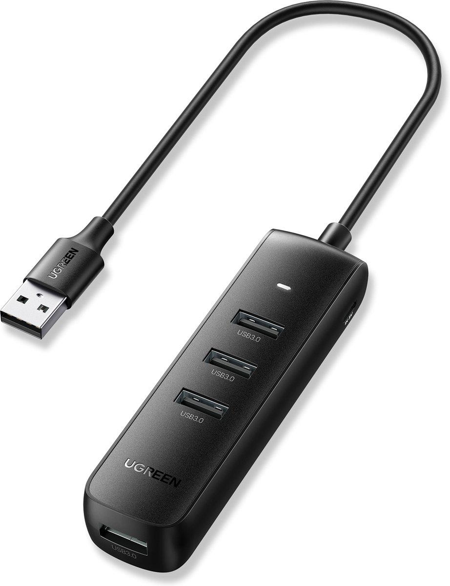 10915 USB 3.0 4-poort Hub 25cm Zwart