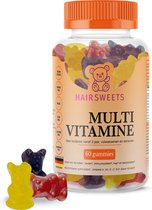 HairSweets Multivitamine Gummies - Multivitaminen voor Kinderen, Vrouw en Man - Bevat Vitamine D, C, E, A, B12, B6, Niacinamide, D3, Biotine en Foliumzuur