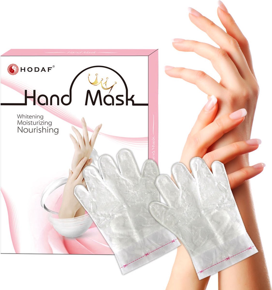 HODAF Hand Mask | Handmasker | Droge handen | Verzorgend | Kalmerend | Herstellend | Handverzorging | Handschoenen winter | Handcream | Reparative Handcream | 2 stuks (1 paar) | Winterhanden
