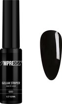 IMPREZZ® Gellak Striper GS03 Zwart  8 ML