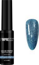 IMPREZZ® Gellak Striper DF08 Diamond Flash Blauw Hologram Glitter 8 ML