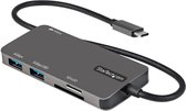 StarTech.com Adaptateur Multiport USB-C - USB Type C vers HDMI 4K, Alimentation 100W Passthrough, SD/MicroSD, Hub USB 3 Ports USB 3.0 - Mini Dock USB-C - Câble Intégré 30cm (DKT30CHSDPD)