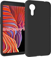 MoDo hoesje geschikt voor Samsung Galaxy Xcover 5 - Siliconen/TPU/Kunststof Back Cover - Zwart