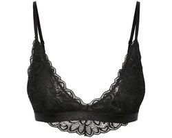 Pieces BH kant - Kanten bra Top - Mawi - Maat XS - XS - Zwart