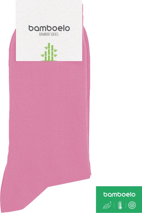 1 Paire de Chaussettes Bamboe - Chaussette Bamboelo - Taille 36/38 - Rose - Chaussettes Sans Couture