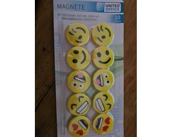 United office Magneten - 10 Stuks - SMILEYS - 3.5cm