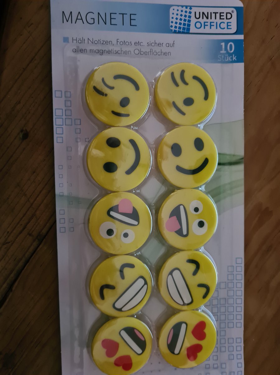 United office Magneten - 10 Stuks - SMILEYS - 3.5cm